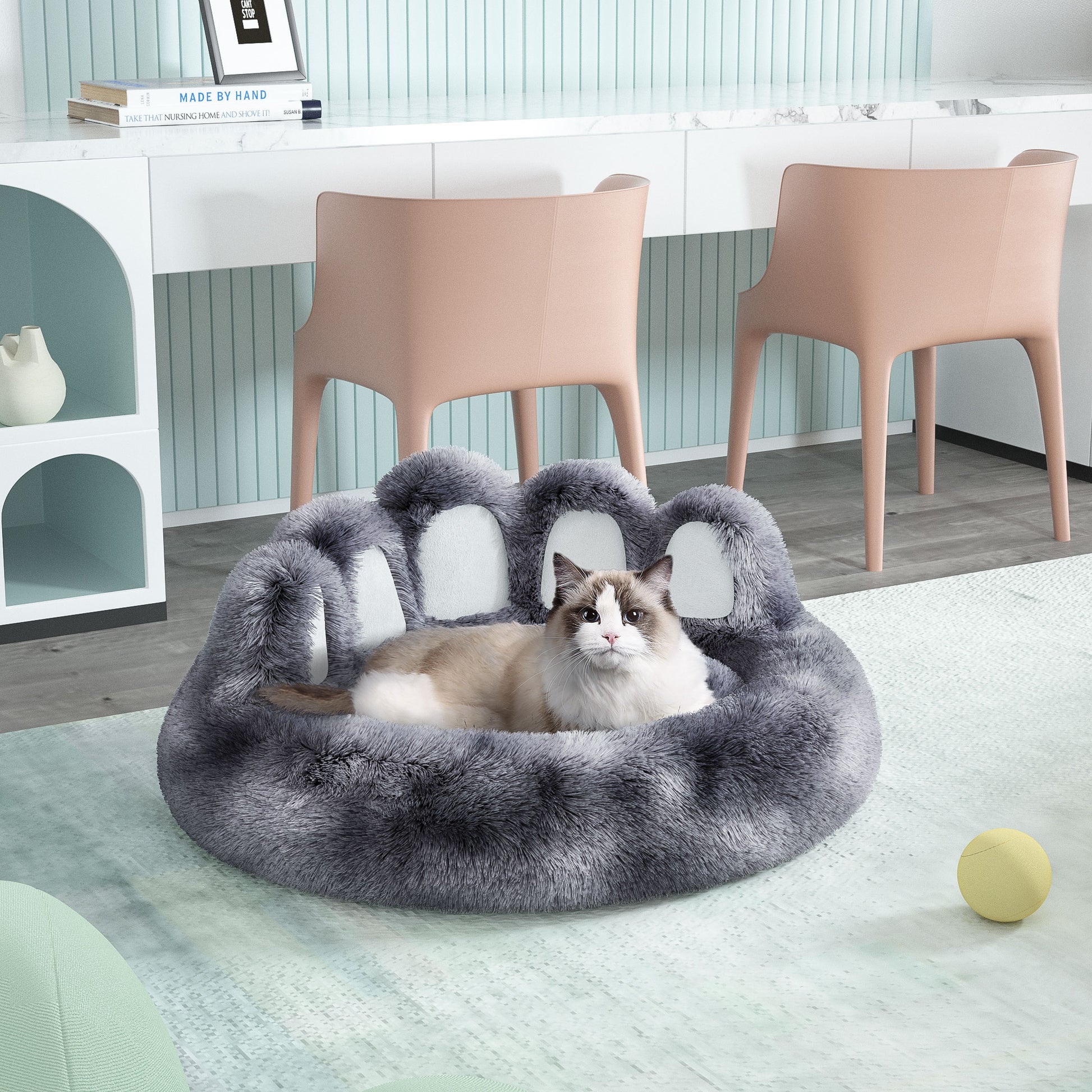 Cute Dog Bear Paw Shape Dog Bed, Dog Beds & Furniture for Small and Medium Dogs, Cozy Plush Cute Cat Beds for Indoor Cats