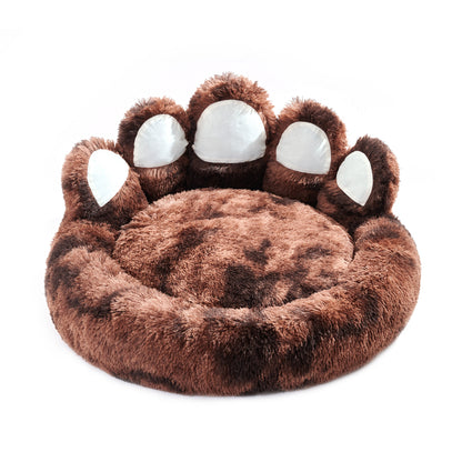 Cute Dog Bear Paw Shape Dog Bed, Dog Beds & Furniture for Small and Medium Dogs, Cozy Plush Cute Cat Beds for Indoor Cats