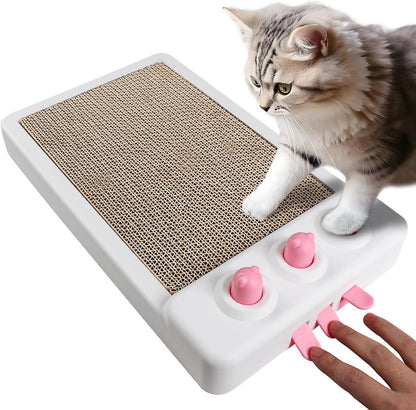 Cat Scratcher Toy Interactive Whack a Mole Cat Toy Cardboard Cat Scratcher Cat Scratching Board Cat Scratching Pad for Indoor Cats Cat Enrichment Toys