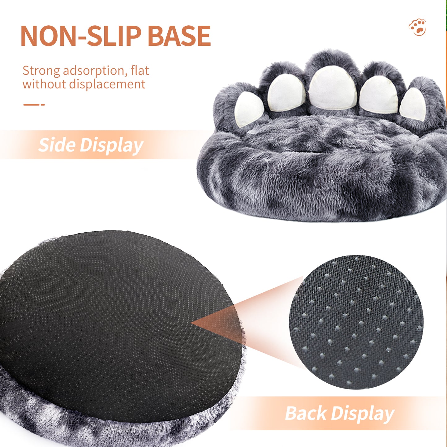 Cute Dog Bear Paw Shape Dog Bed, Dog Beds & Furniture for Small and Medium Dogs, Cozy Plush Cute Cat Beds for Indoor Cats